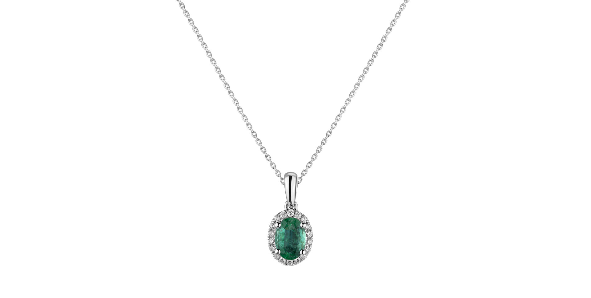 Diamond pendant with Emerald Princess Essence