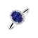 Diamond ring with Tanzanite Princess Wish4