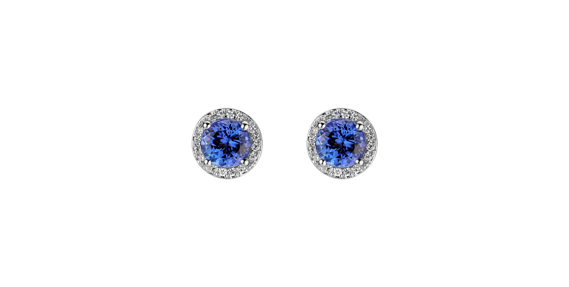 Diamond earrings with Tanzanite Lovely Diana