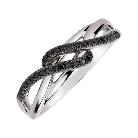 Ring with black diamonds Vivid Elegance