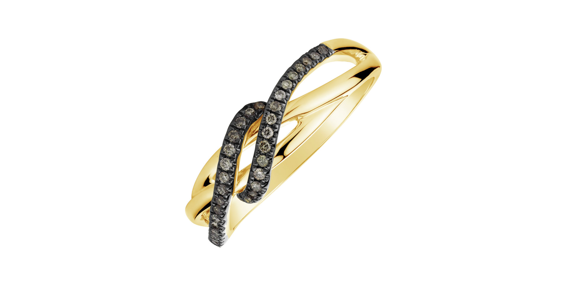 Ring with brown diamonds Vivid Elegance