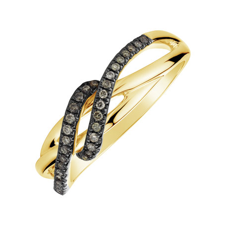 Ring with brown diamonds Vivid Elegance
