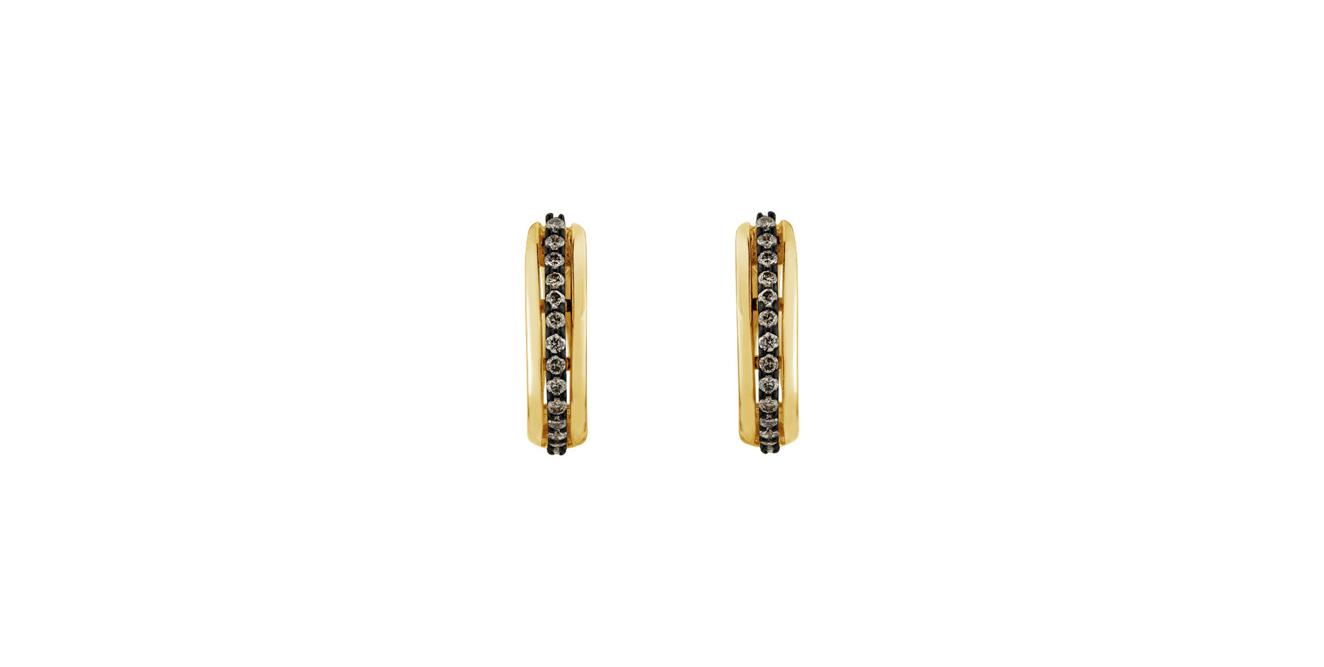 Earrings with brown diamonds Pure Soul
