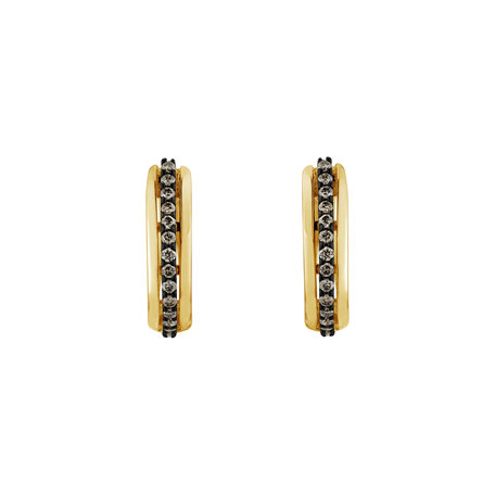 Earrings with brown diamonds Pure Soul