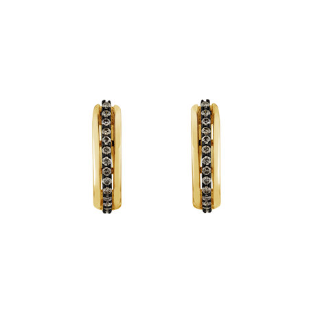 Earrings with brown diamonds Pure Soul