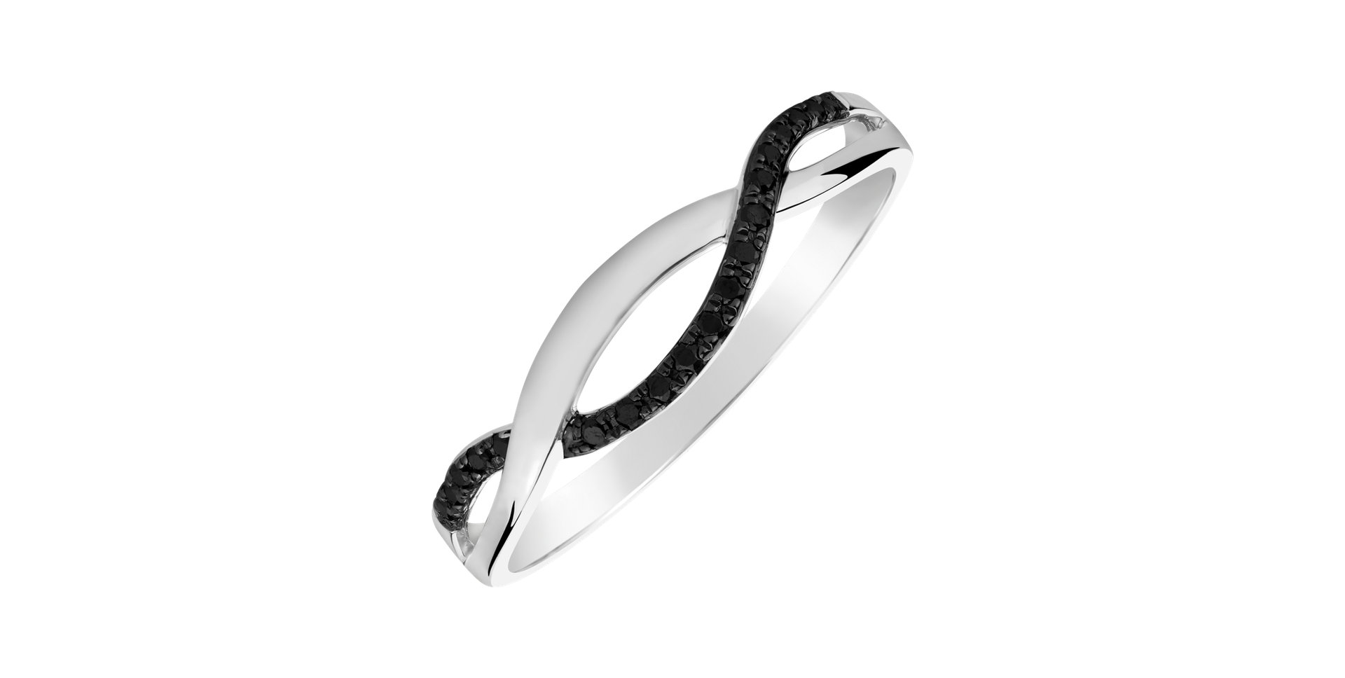 Ring with black diamonds Lucid Elegance