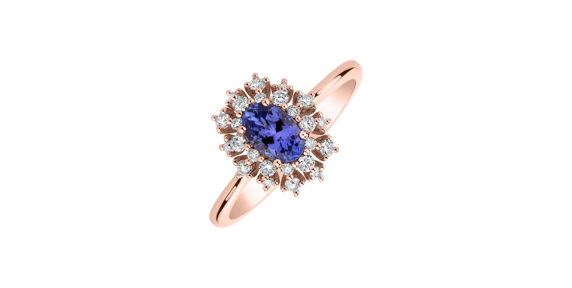 Diamond ring with Tanzanite Neverending Joy