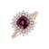 Diamond ring with Rhodolite Elegant Passion4