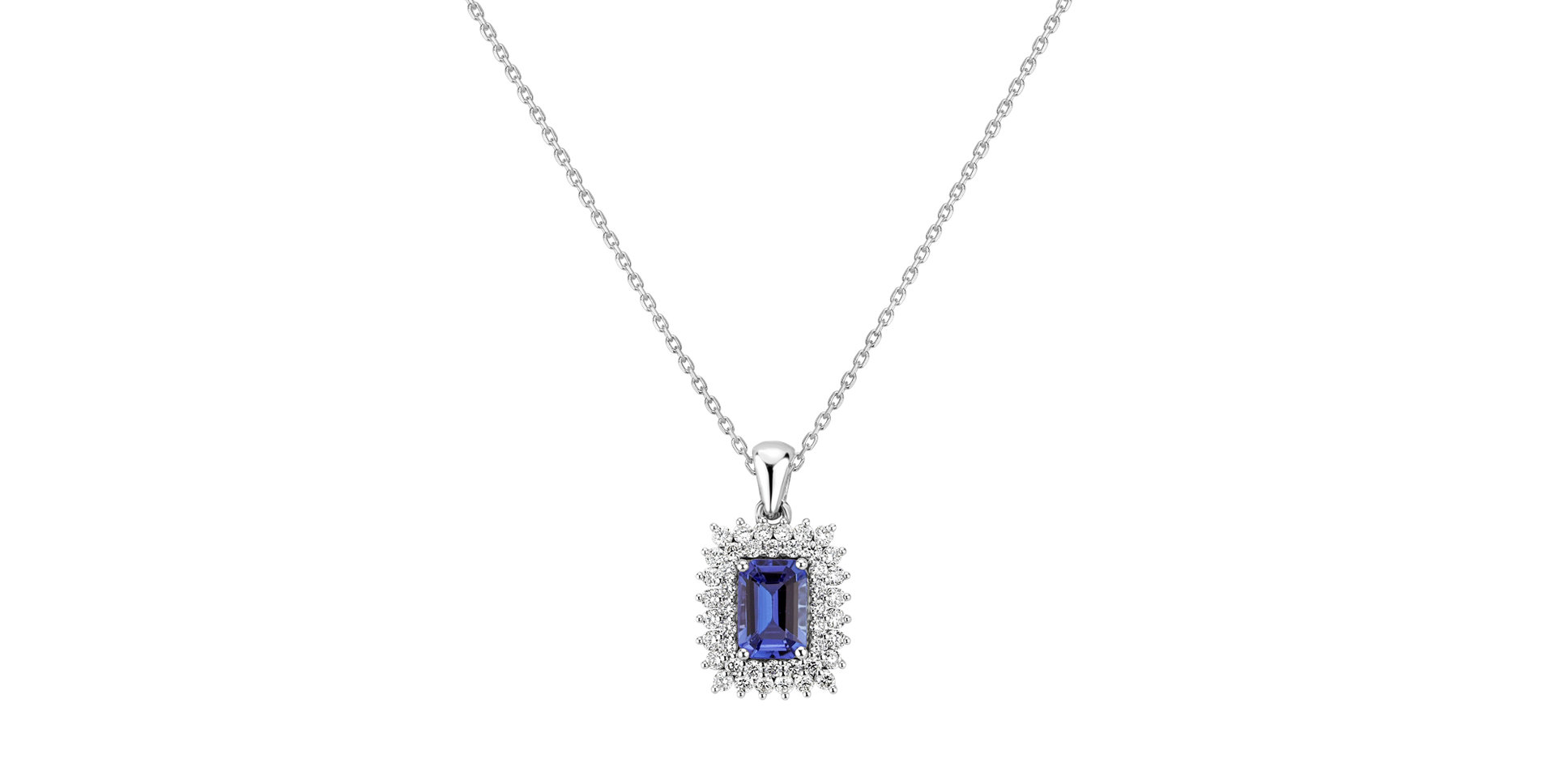 Diamond pendant with Tanzanite Virgin Goddess