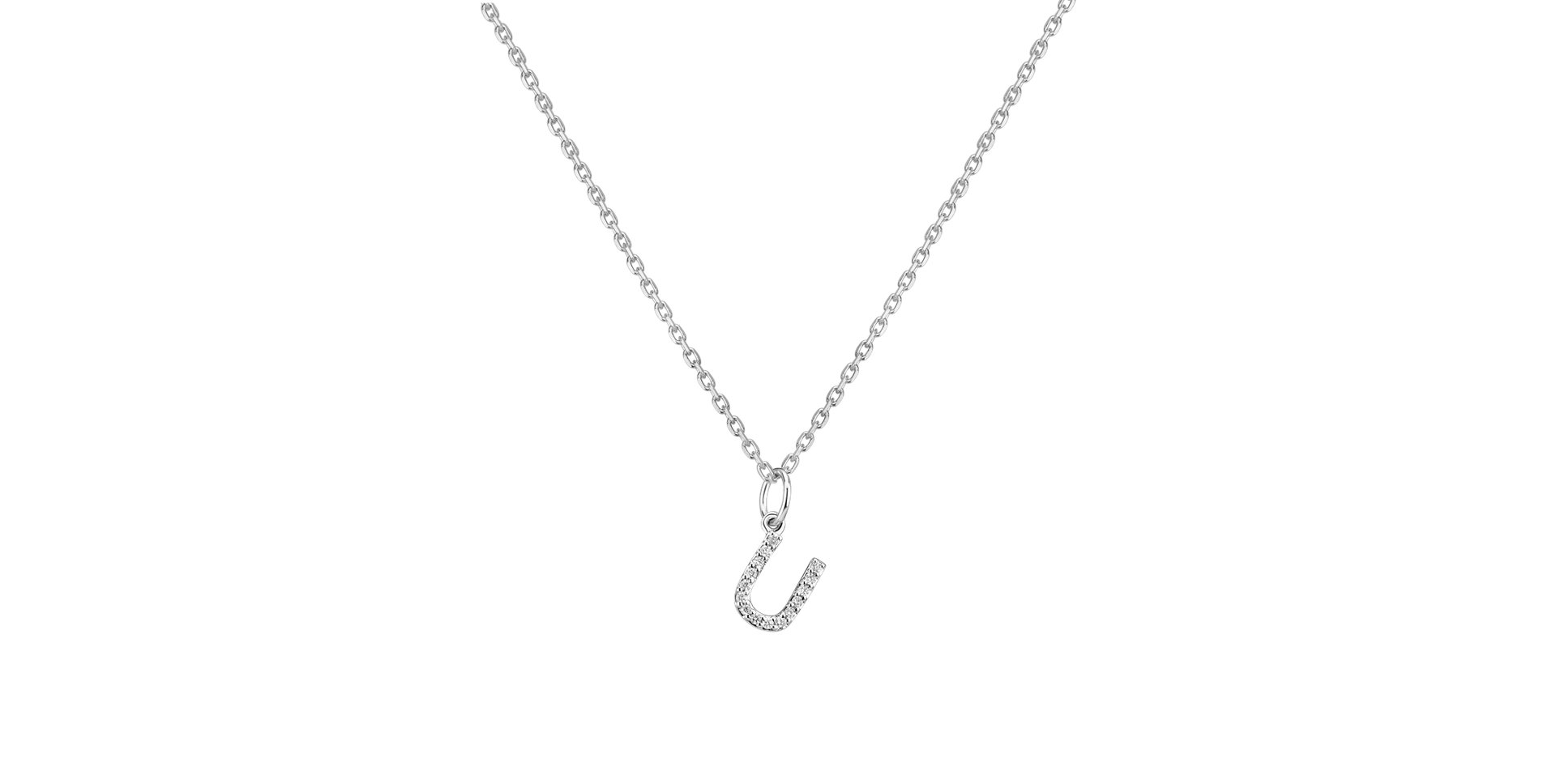 Diamond pendant Line Glitter  U