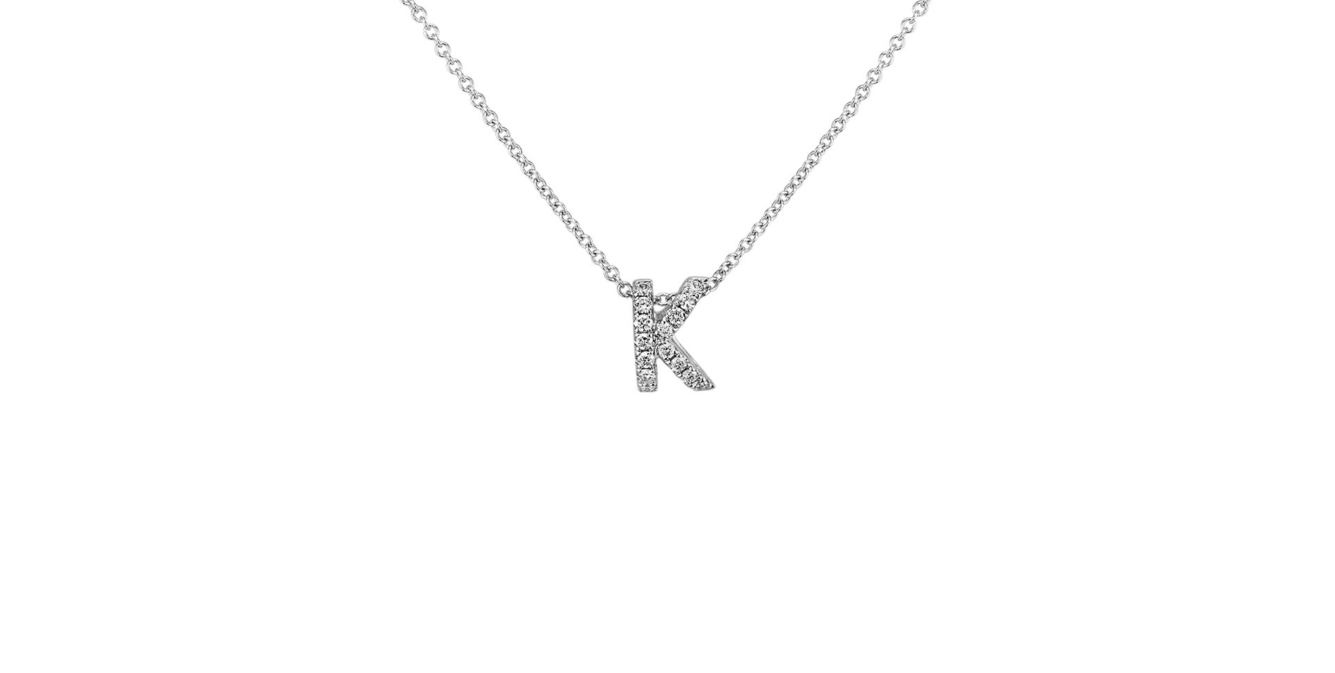 Diamond necklace Diamond Letter