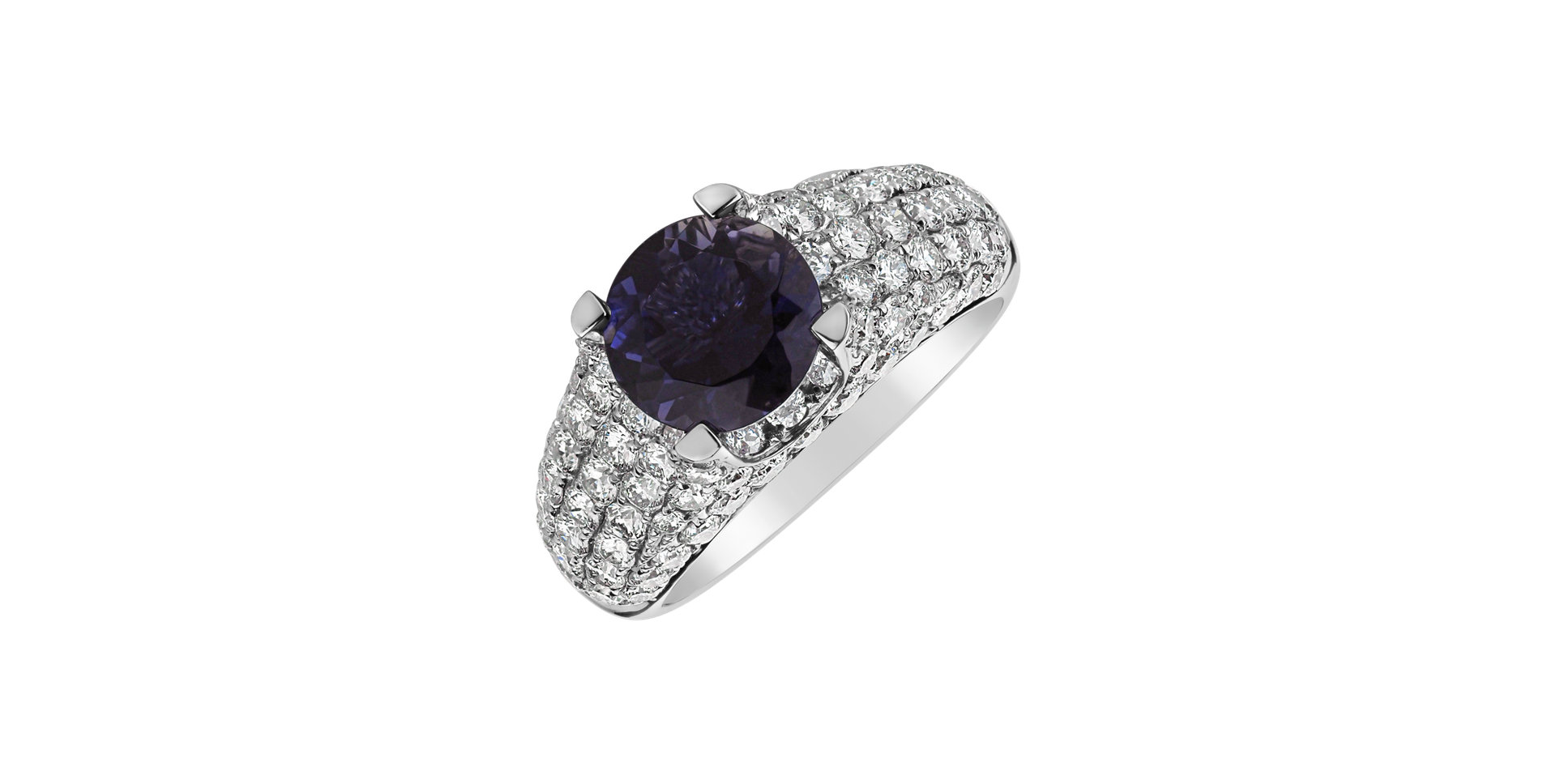 Ring with Iolite and diamonds Glamorous Ladyship