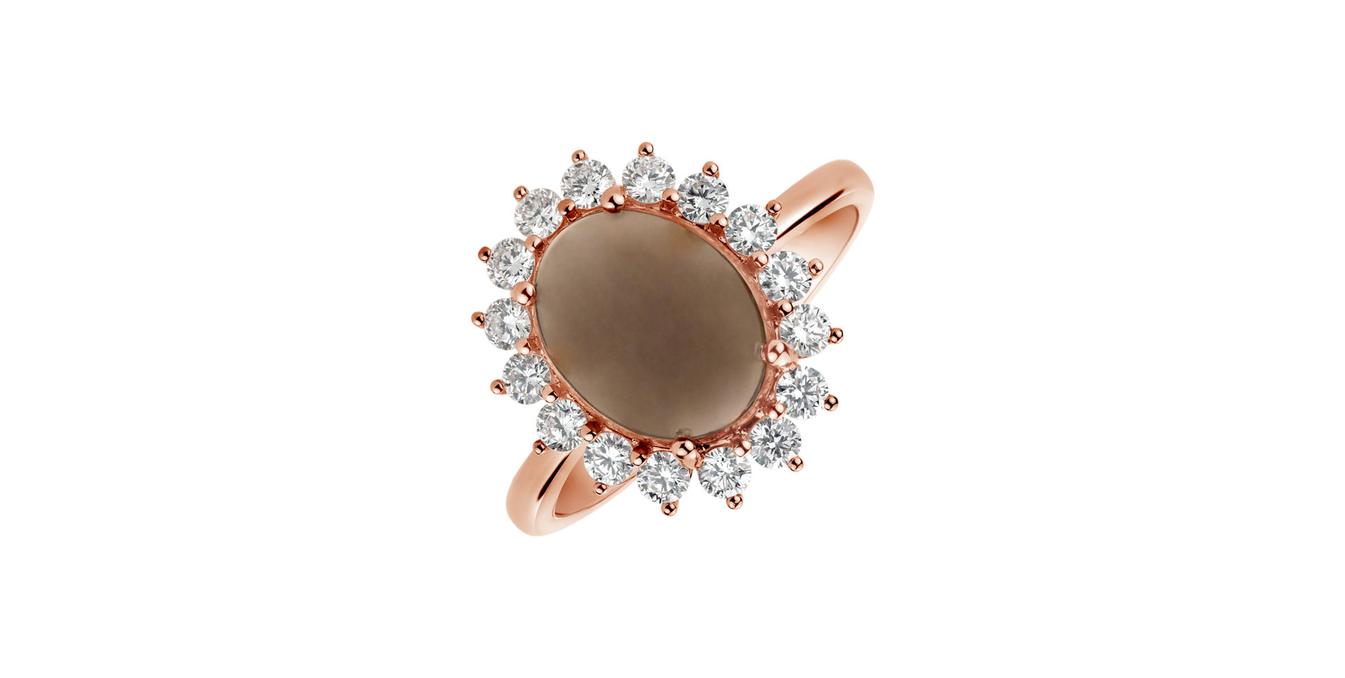 Diamond ring with Quartz Diamond Czarina