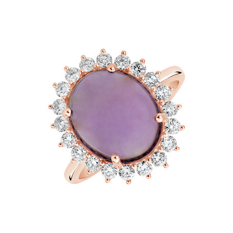 Diamond rings with Amethyst Diamond Euphoria