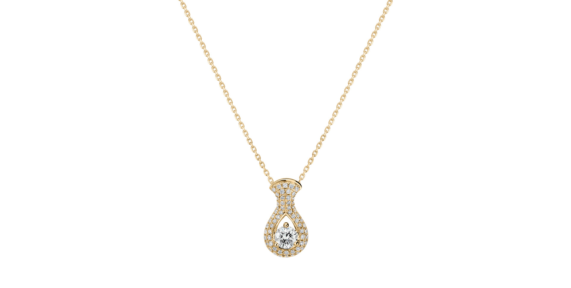 Diamond pendant Glittering Drop