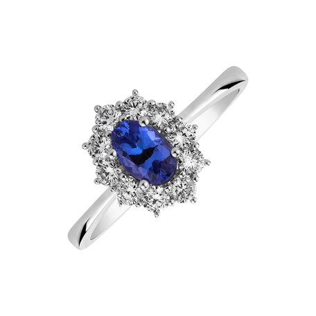 Diamond ring with Tanzanite Princess Joy