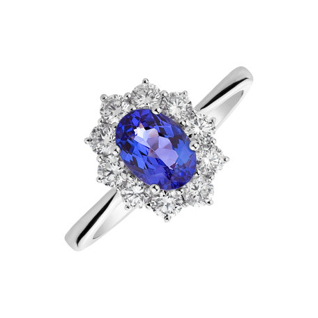 Diamond ring with Tanzanite Princess Joy