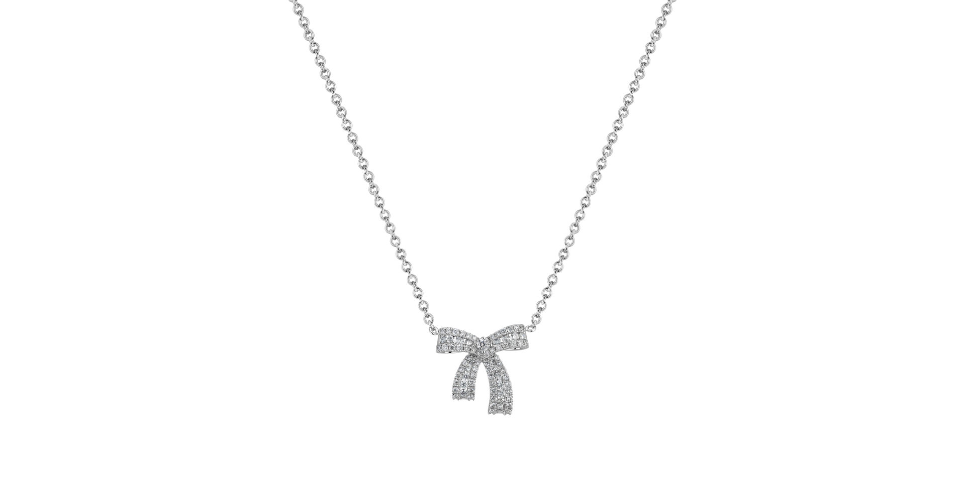 Diamond necklace Cute Ribbon