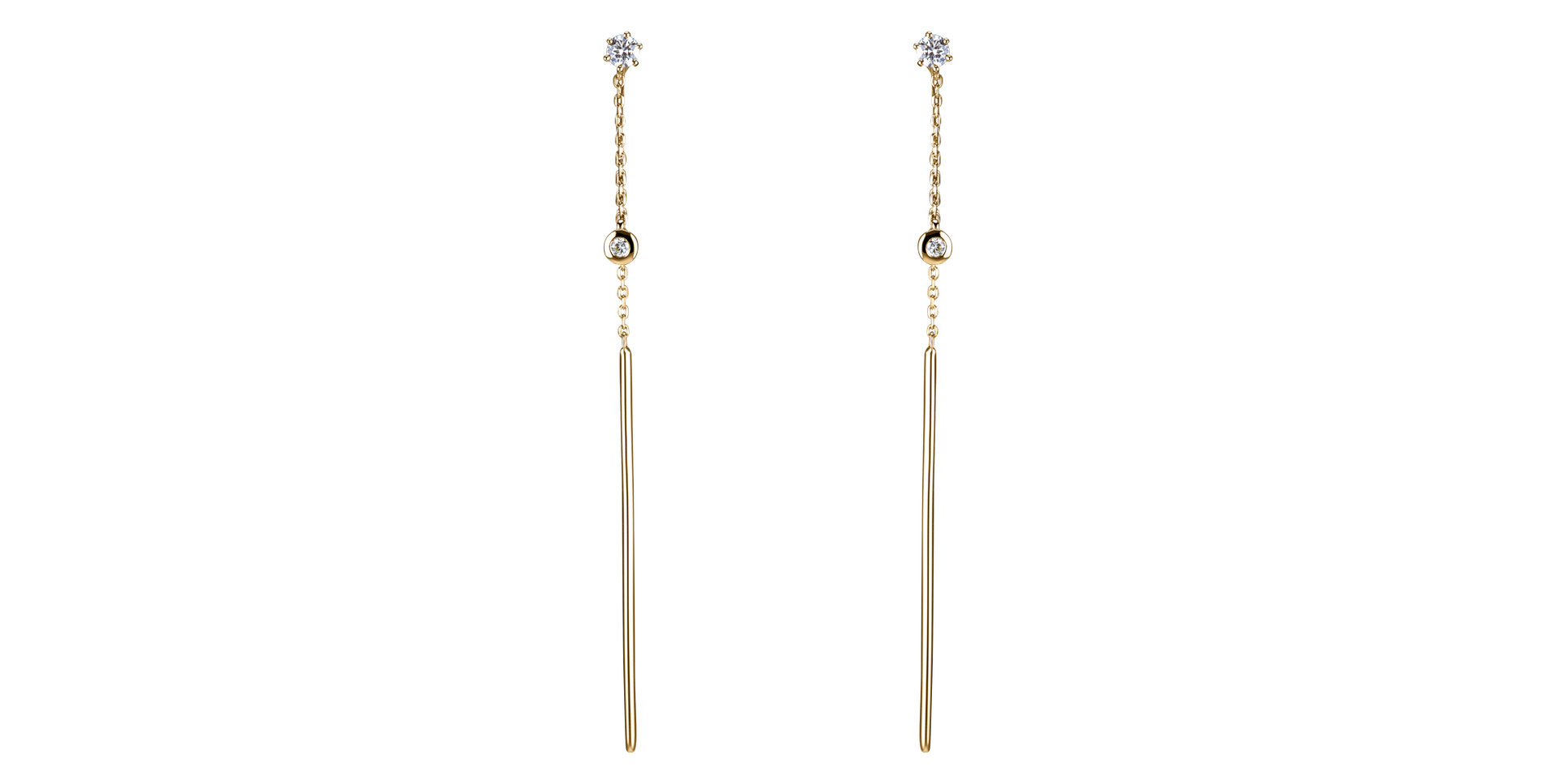 Diamond earrings Simplicity