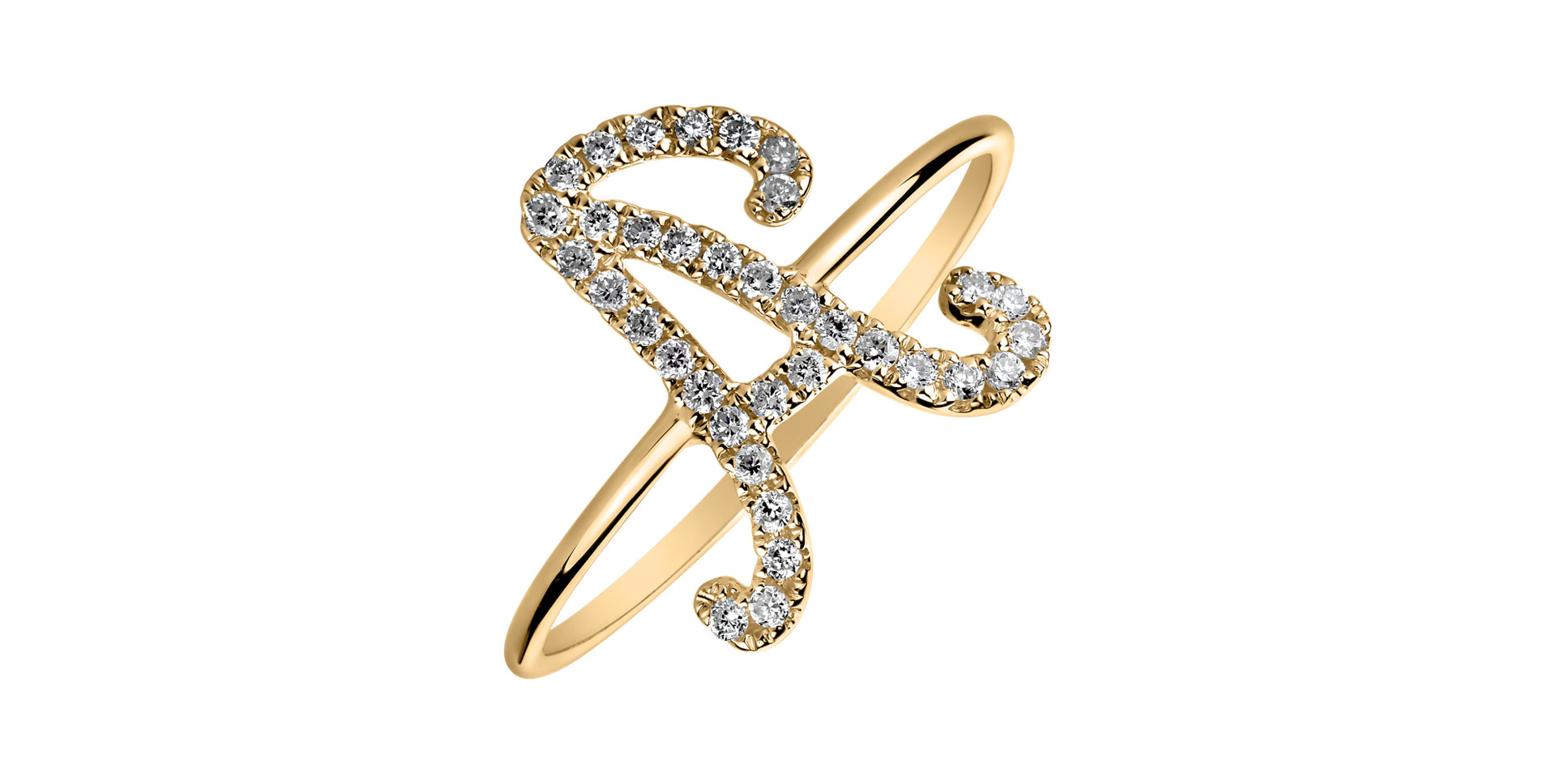 Diamond ring Curly Glittery A