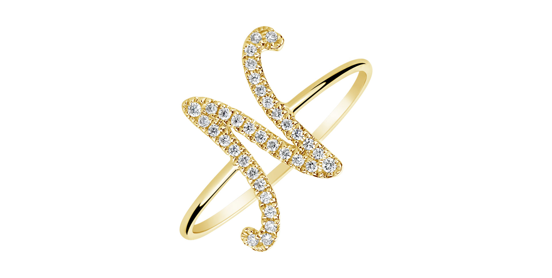 Diamond ring Curly Glittery N