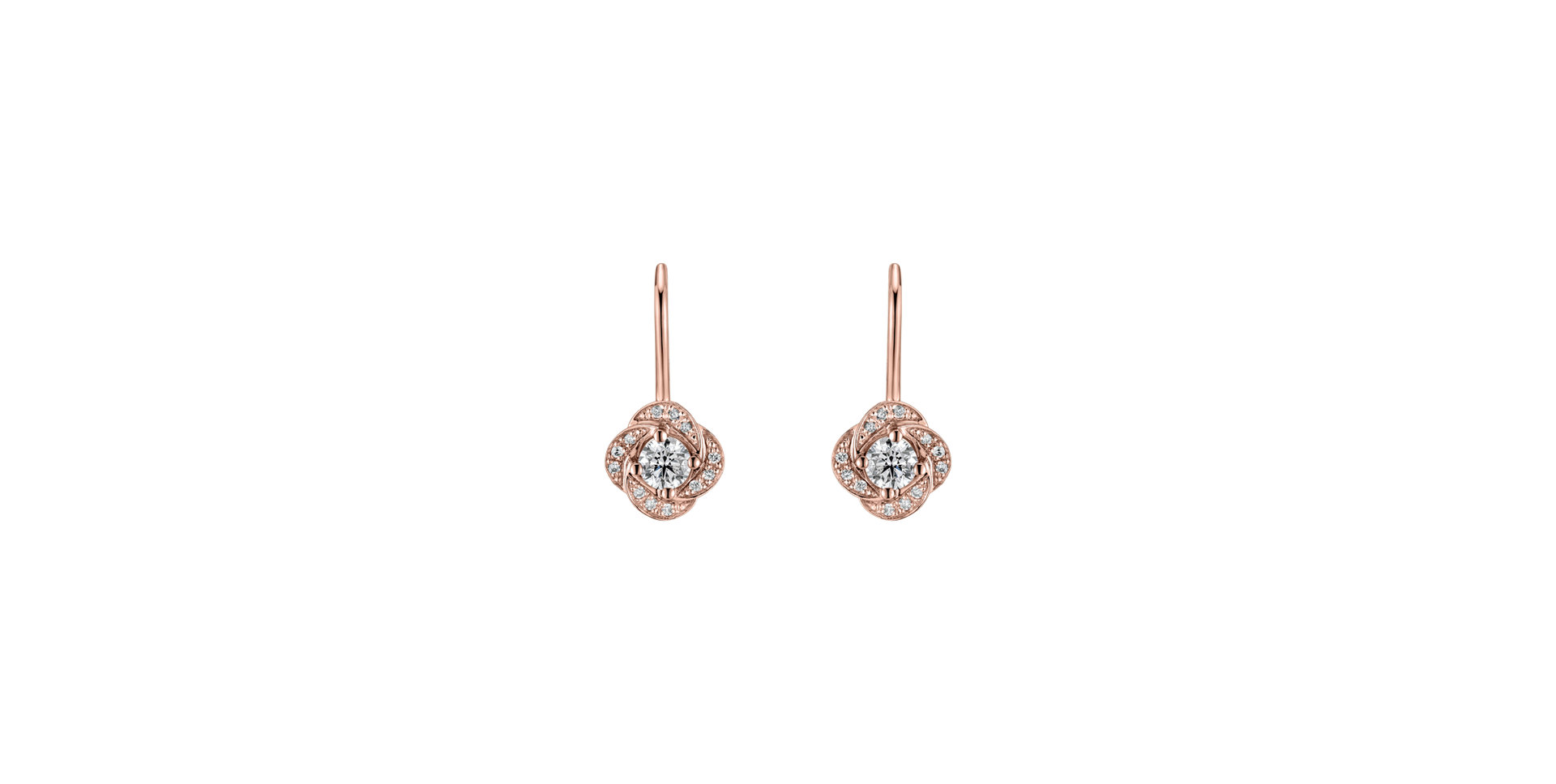 Diamond earrings Sparkling Petals