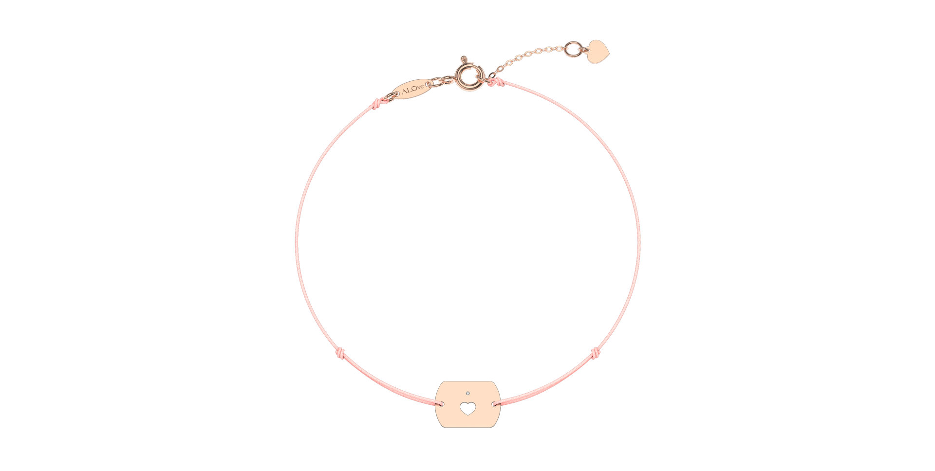 Diamond bracelet Heart Stamp