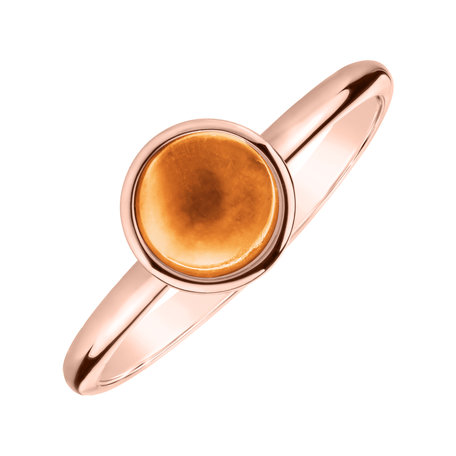 Ring with Moonstone Orange Bonbon