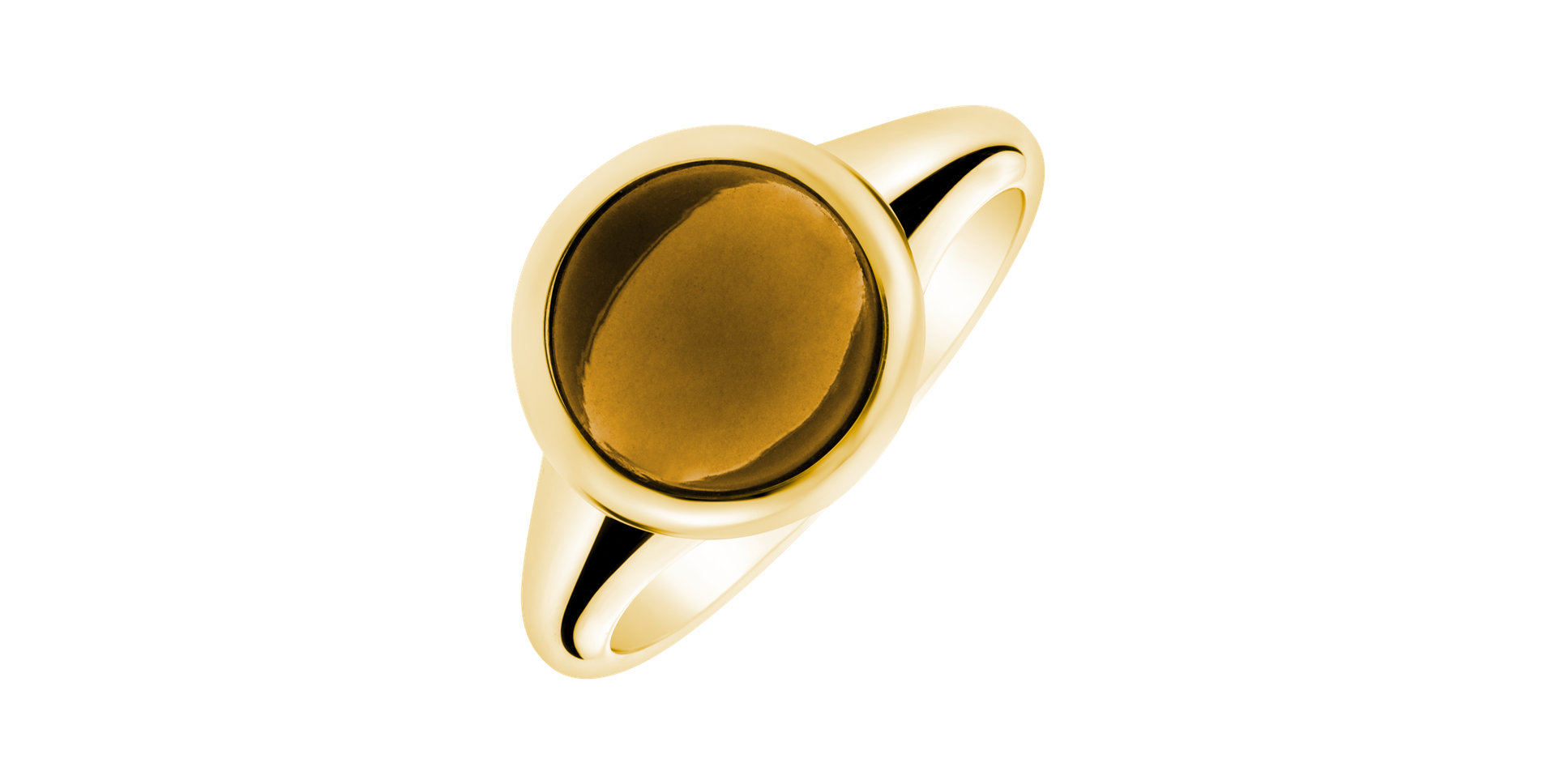 Ring with Cognac Quartz Bonbon