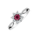 Diamond ring with Ruby Starlet Blossom4