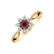 Diamond ring with Ruby Starlet Blossom4