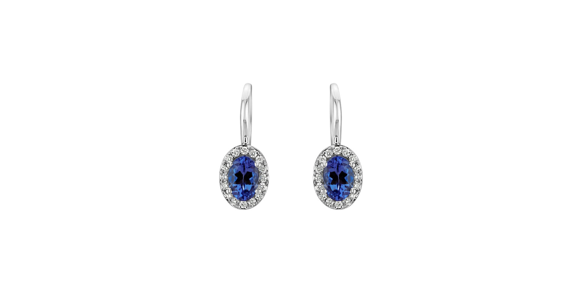 Diamond earrings with Tanzanite Witching Allegory