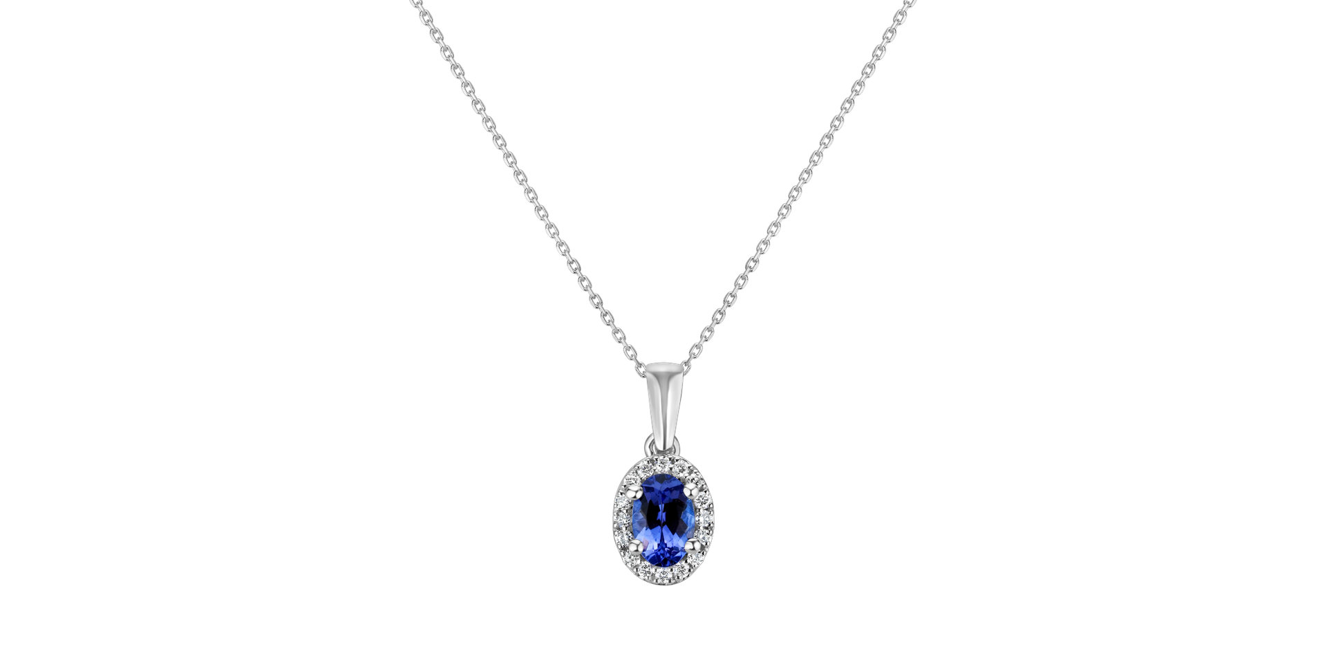 Diamond pendant with Tanzanite Royal Mystery