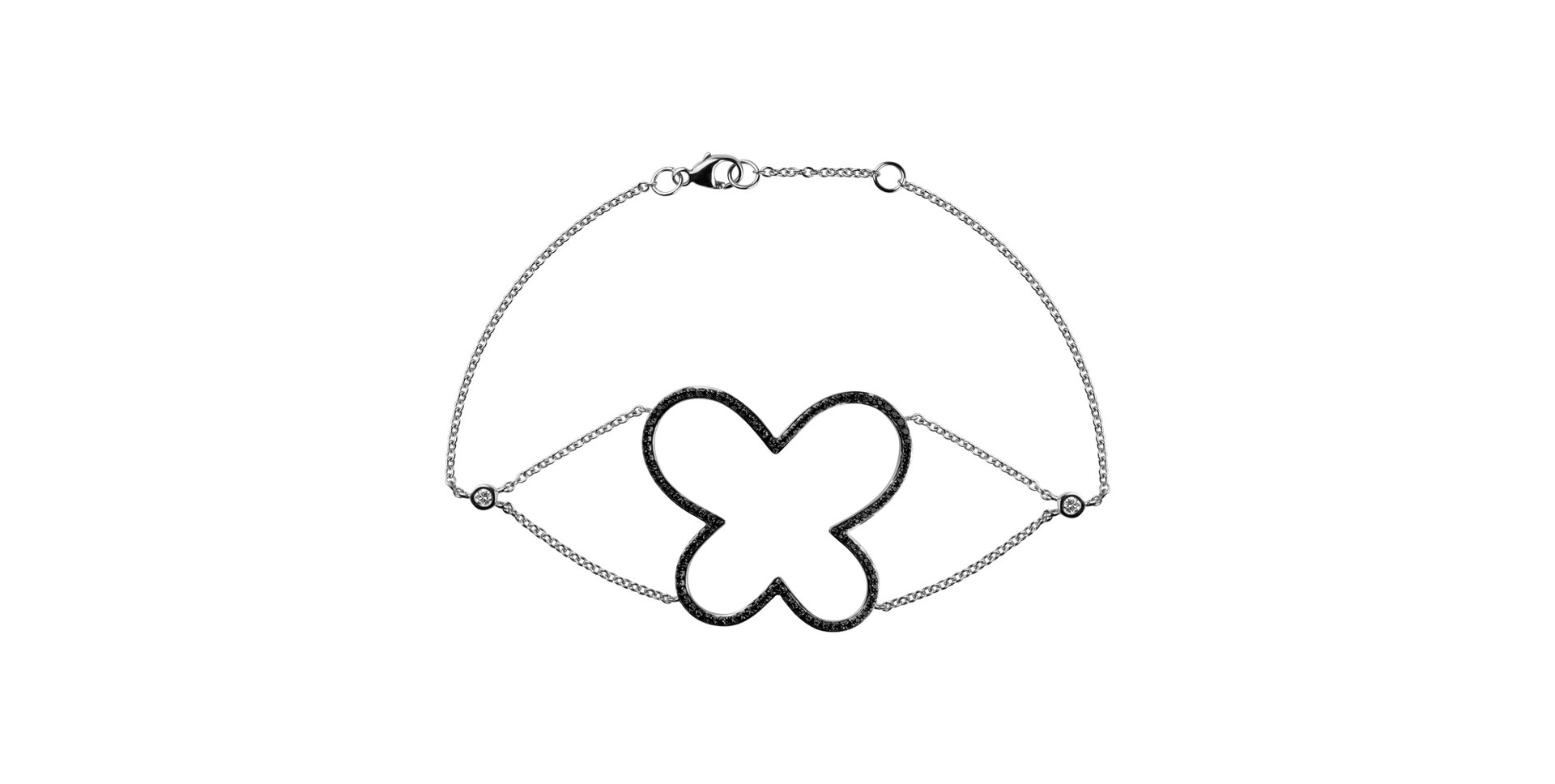 Bracelet with black diamonds Black Butterfly