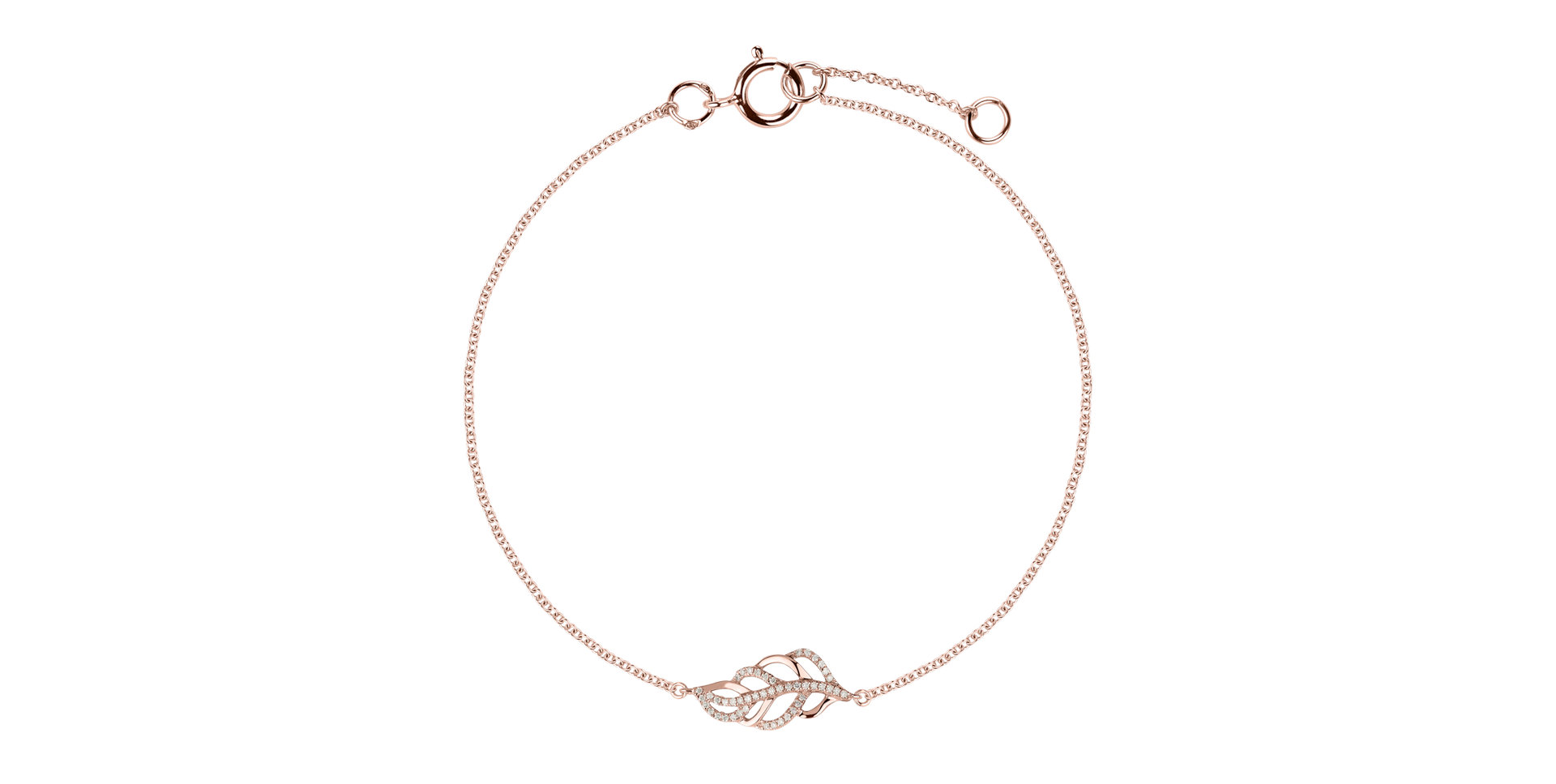 Diamond bracelet Shiny Leaf