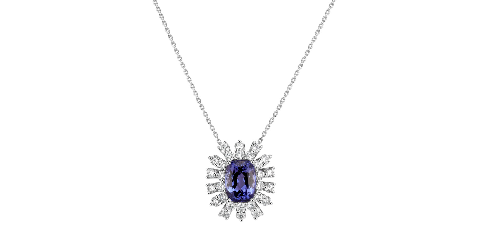 Diamond necklace with Tanzanite Seraph Glory