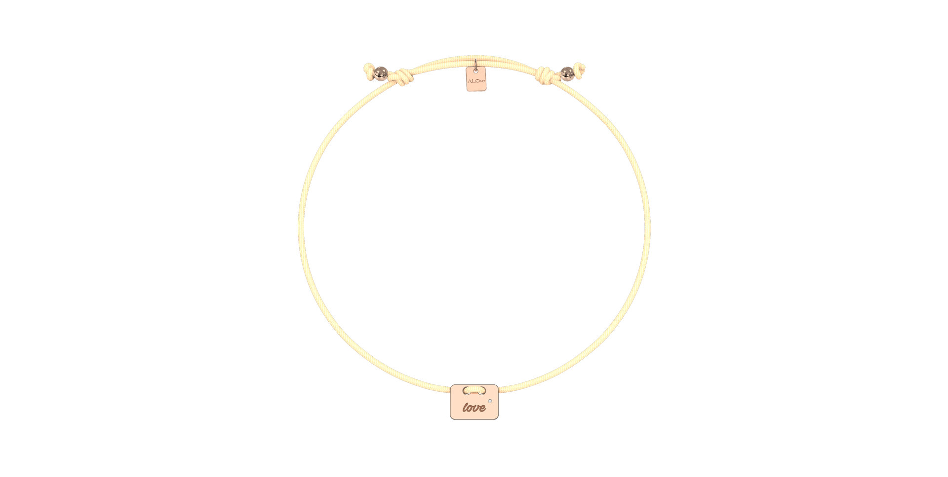 Diamond bracelet Military Stamp Love