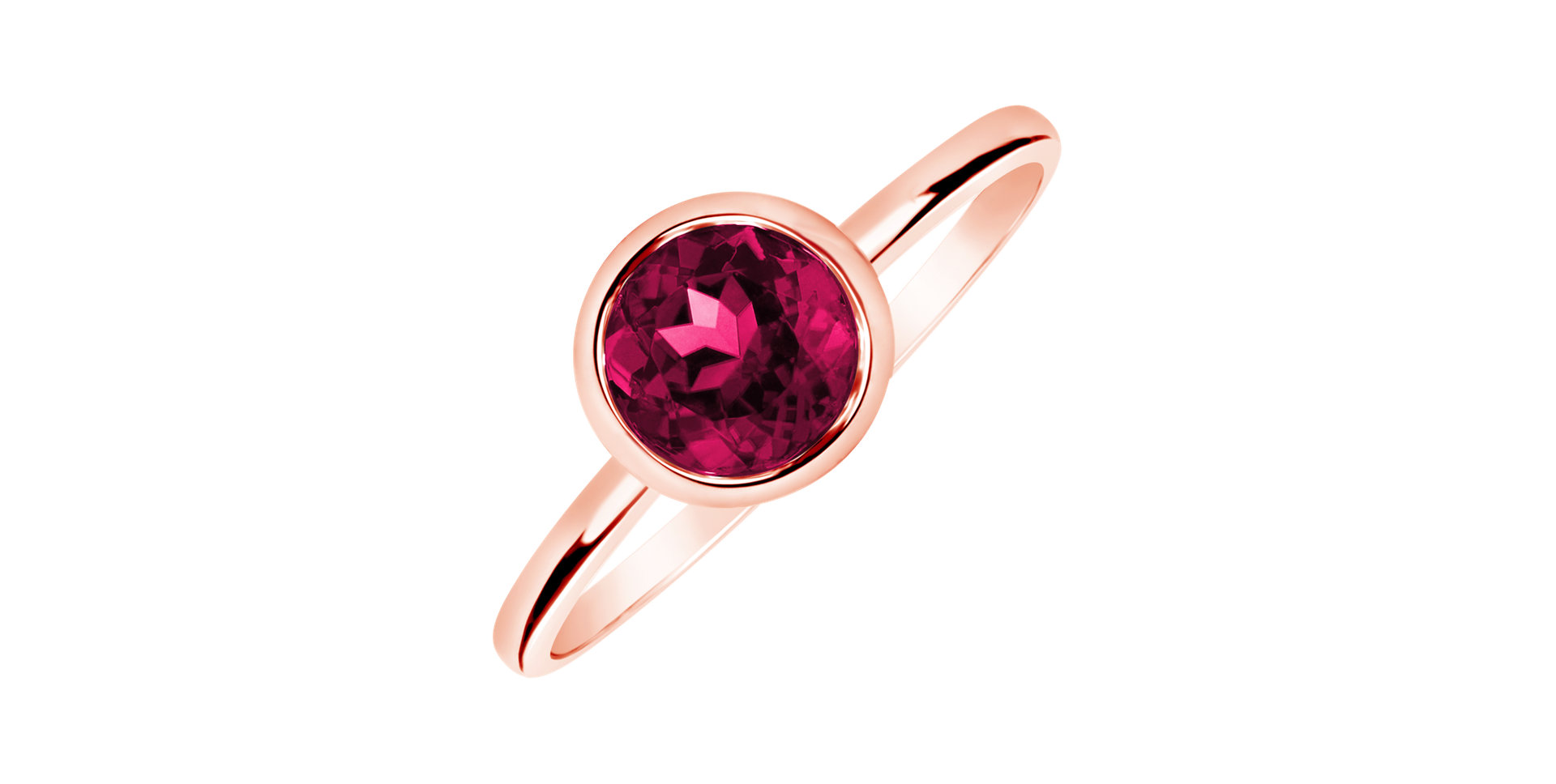 Ring with Pink Garnet Bonbon