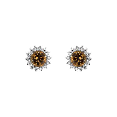 Diamond earrings with Citríne Stellar Hope