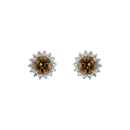 Diamond earrings with Citríne Stellar Hope