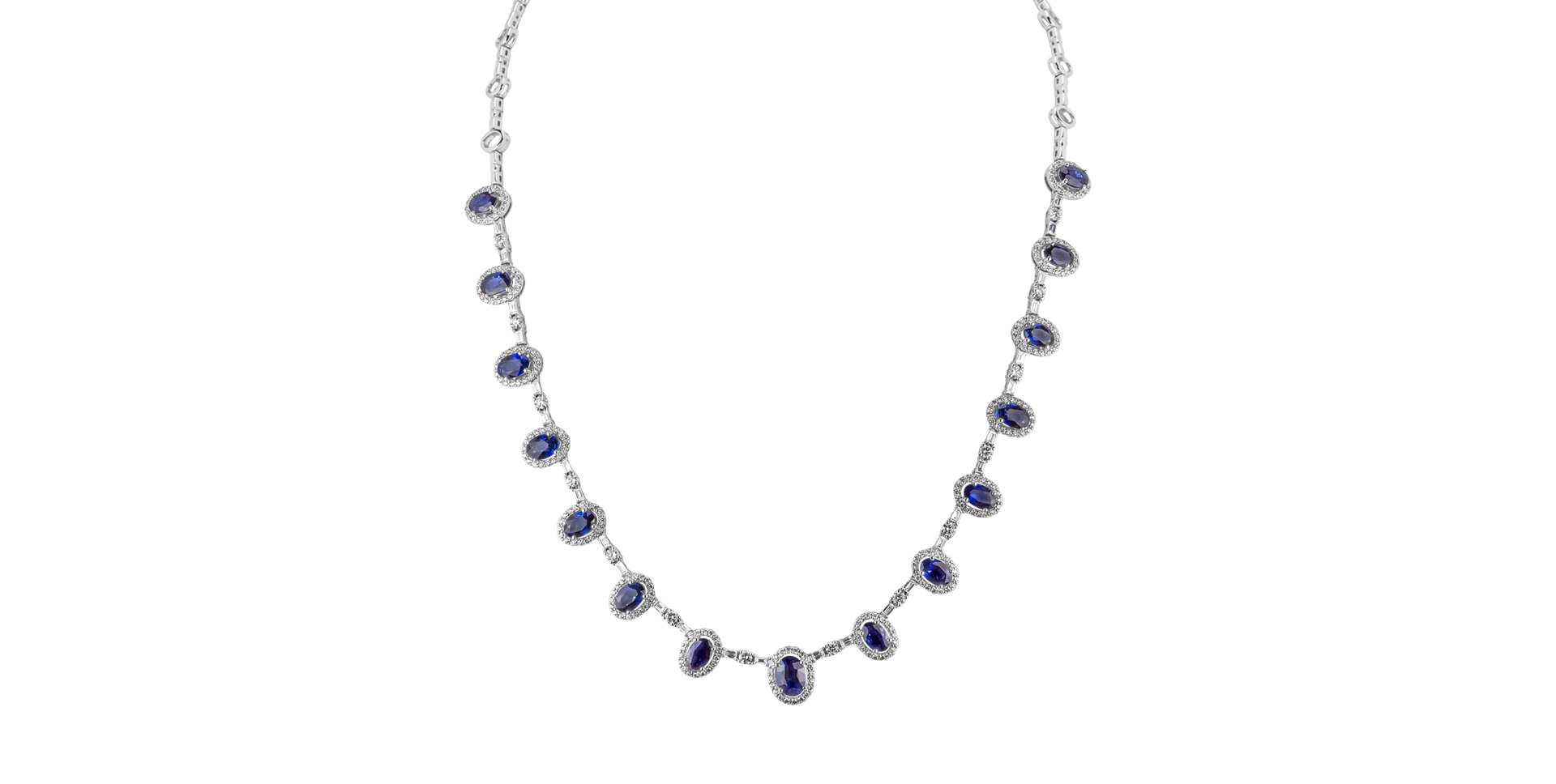 Diamond necklace with Sapphire Queen Wishes