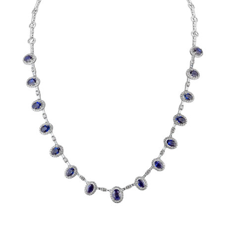 Diamond necklace with Sapphire Queen Wishes