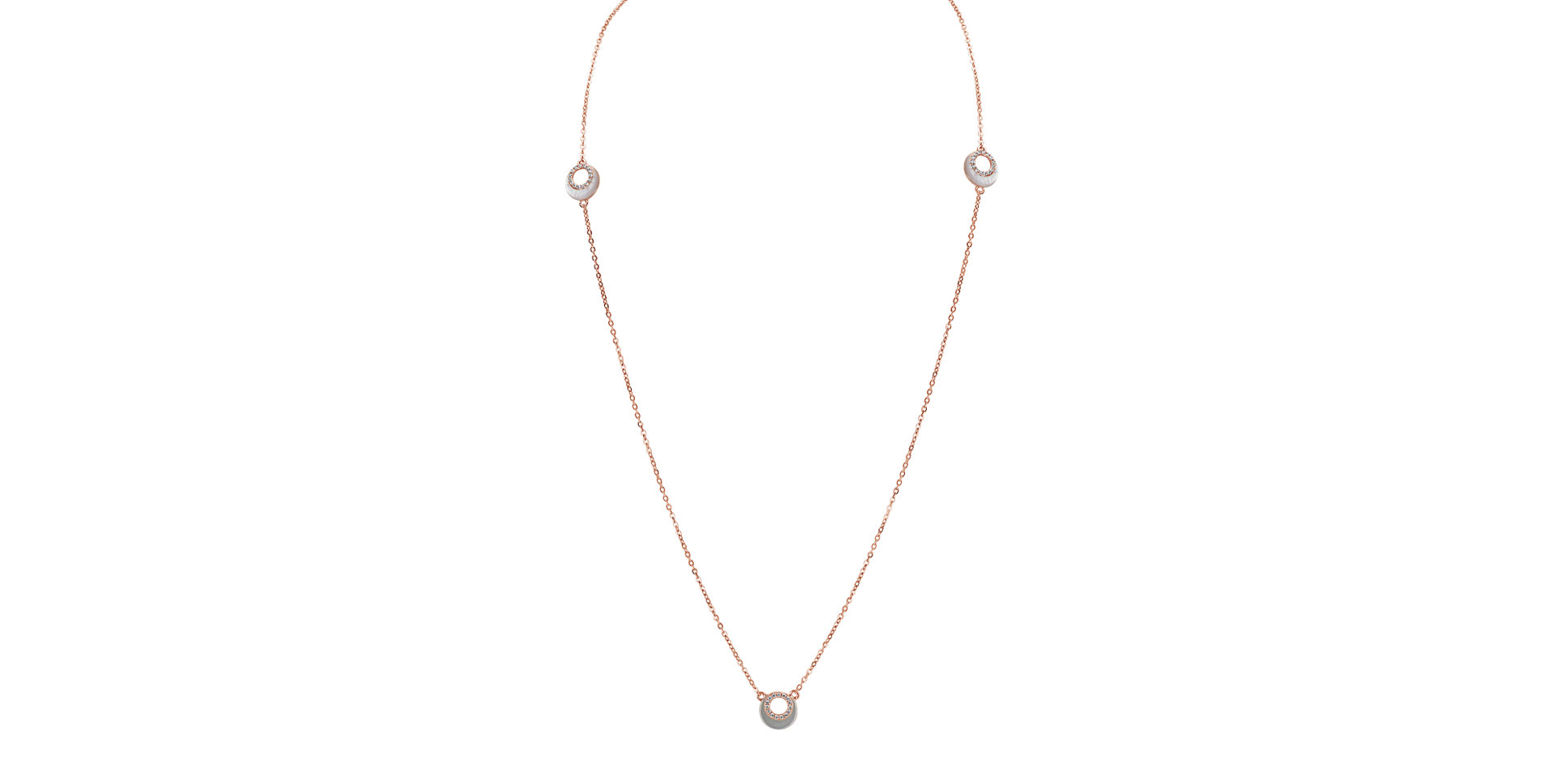 Diamond necklace with Mother of Pearl Moonlight Parade