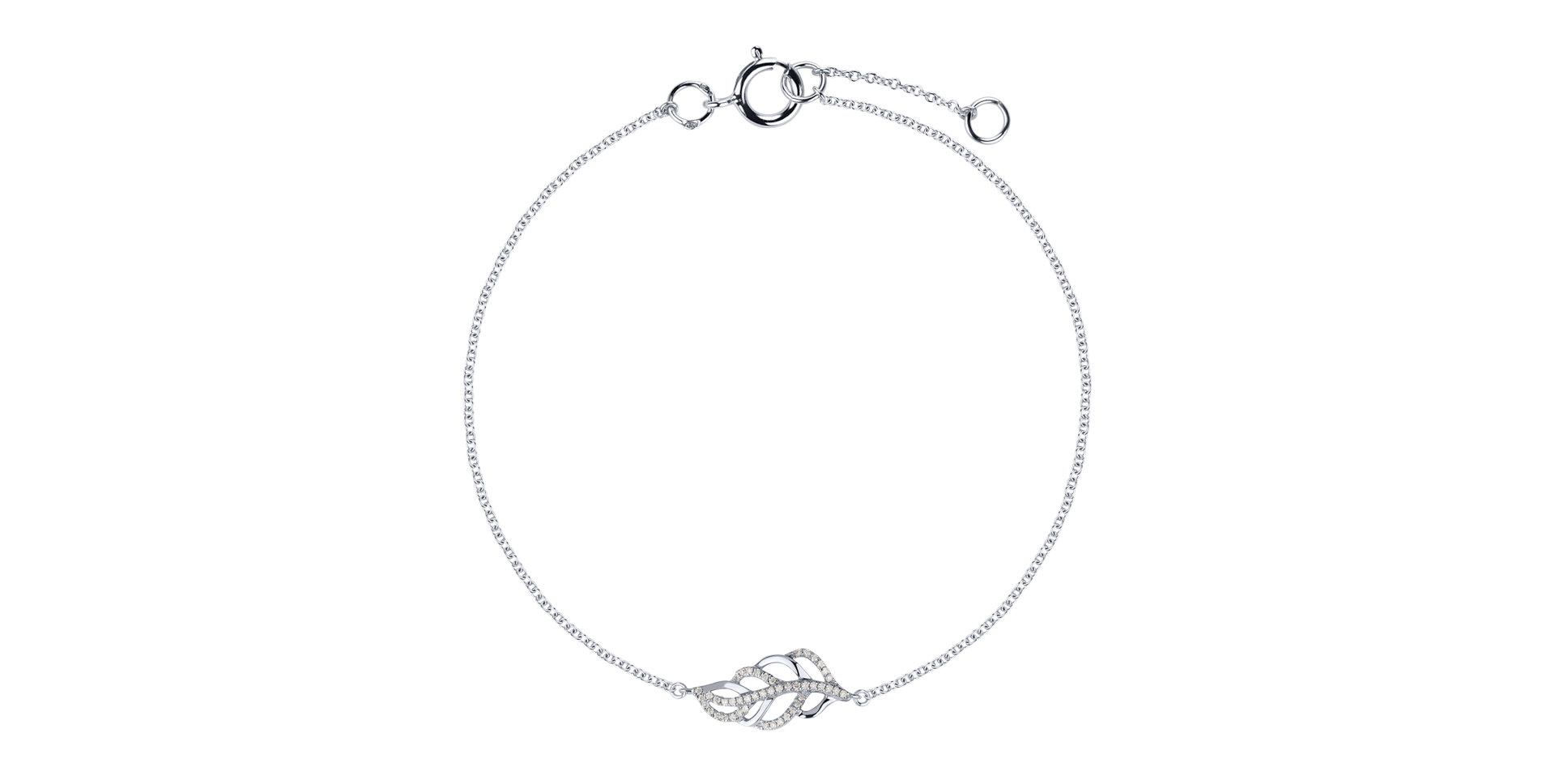 Diamond bracelet Shiny Leaf