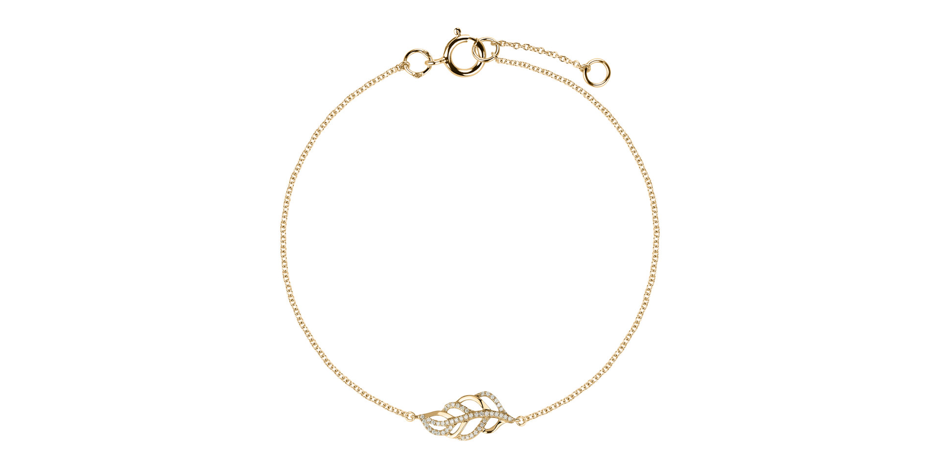 Diamond bracelet Shiny Leaf