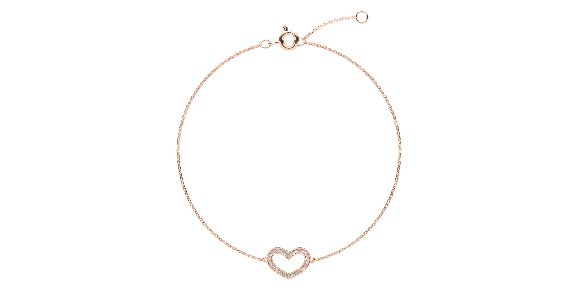 Diamond bracelet Heart