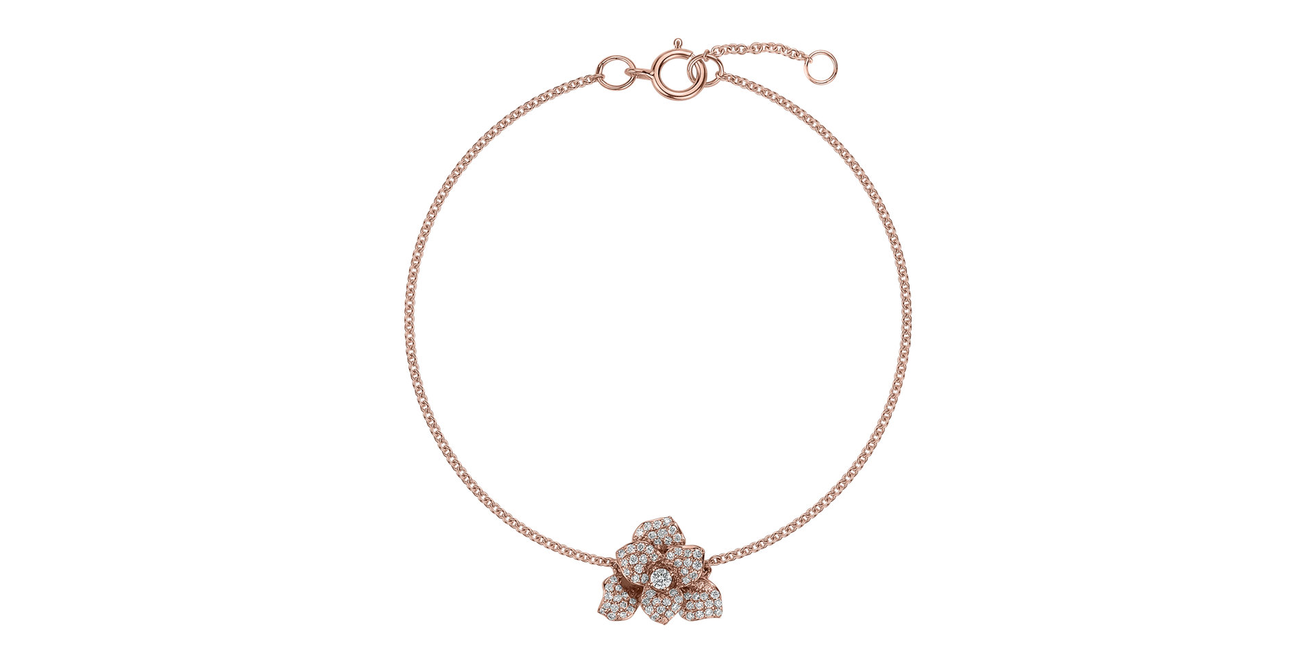 Bracelet with diamonds Flower Empress