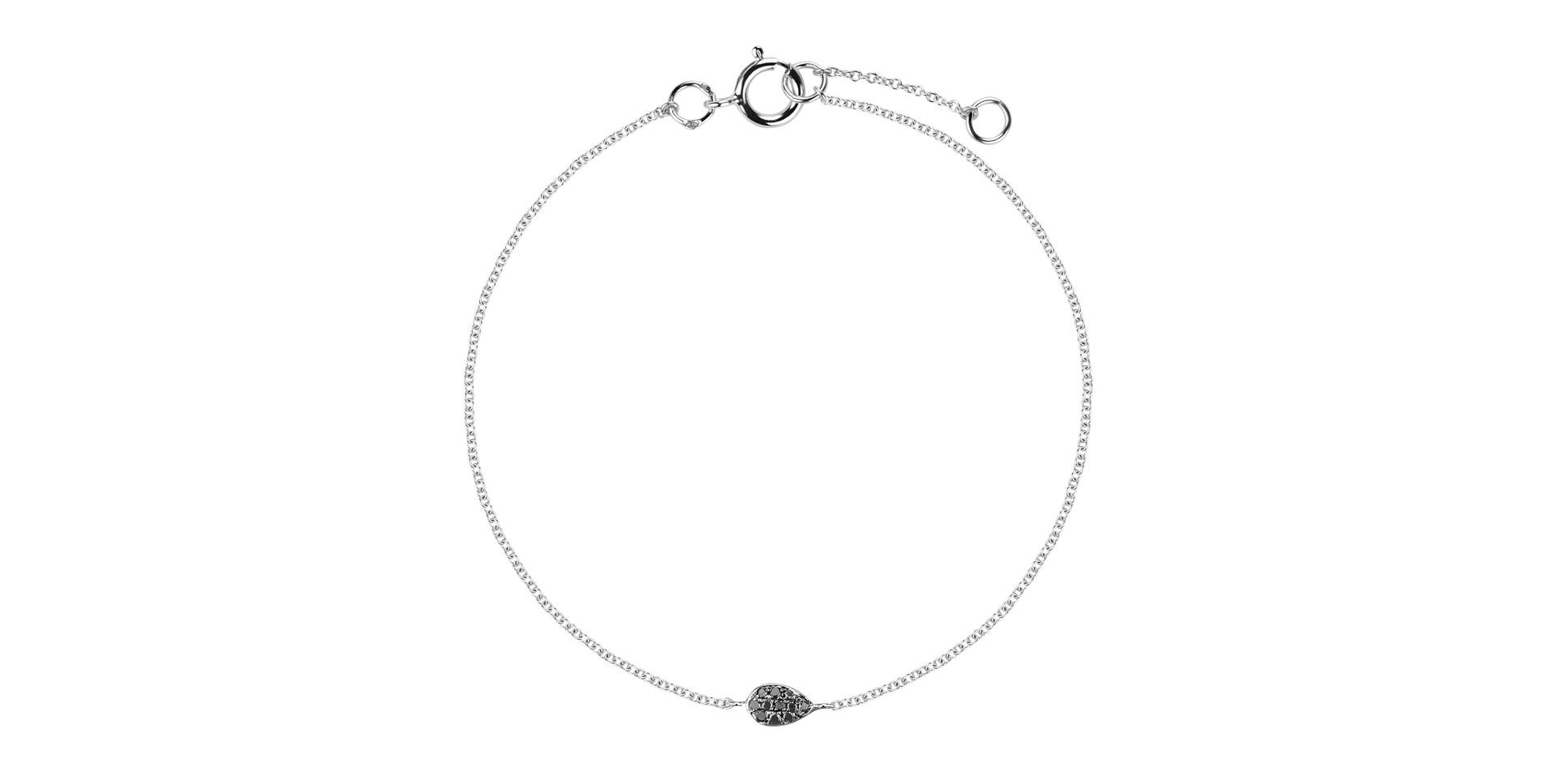 Bracelet with black diamonds Shiny Drop