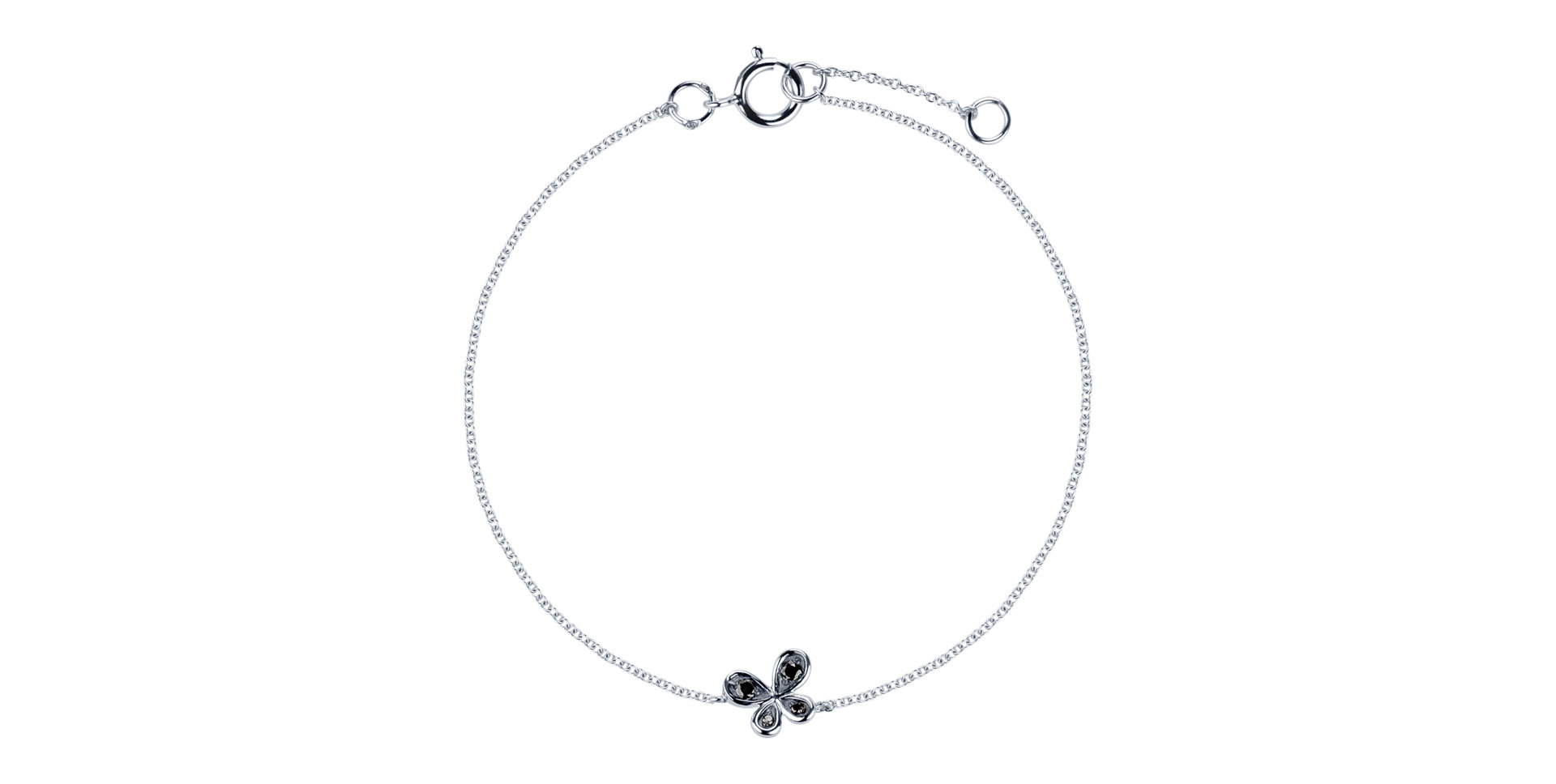 Bracelet with black diamonds Little Butterfly