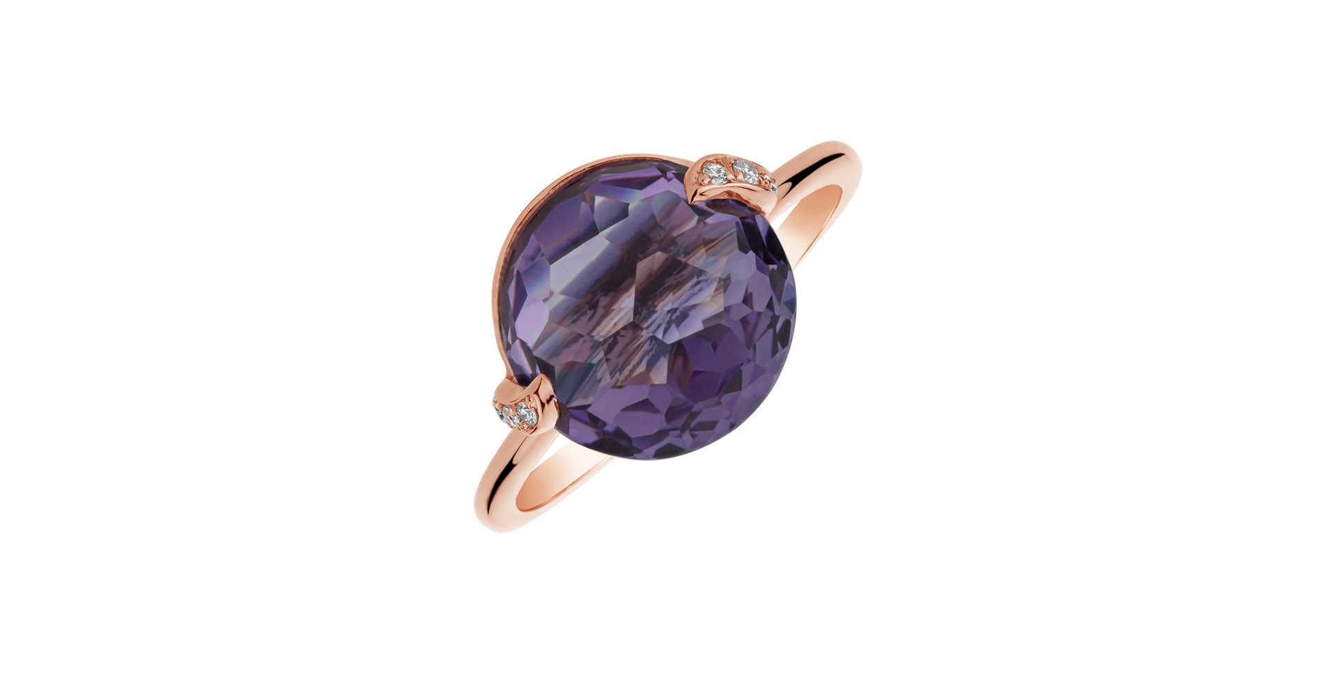 Diamond rings with Amethyst Dream Space